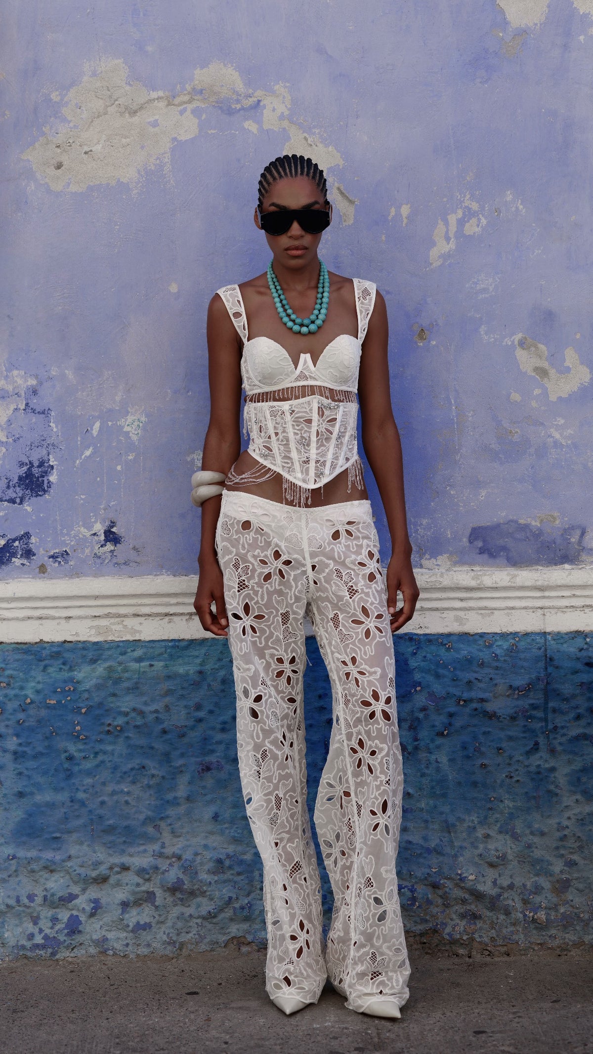 BEADED CORSET SET