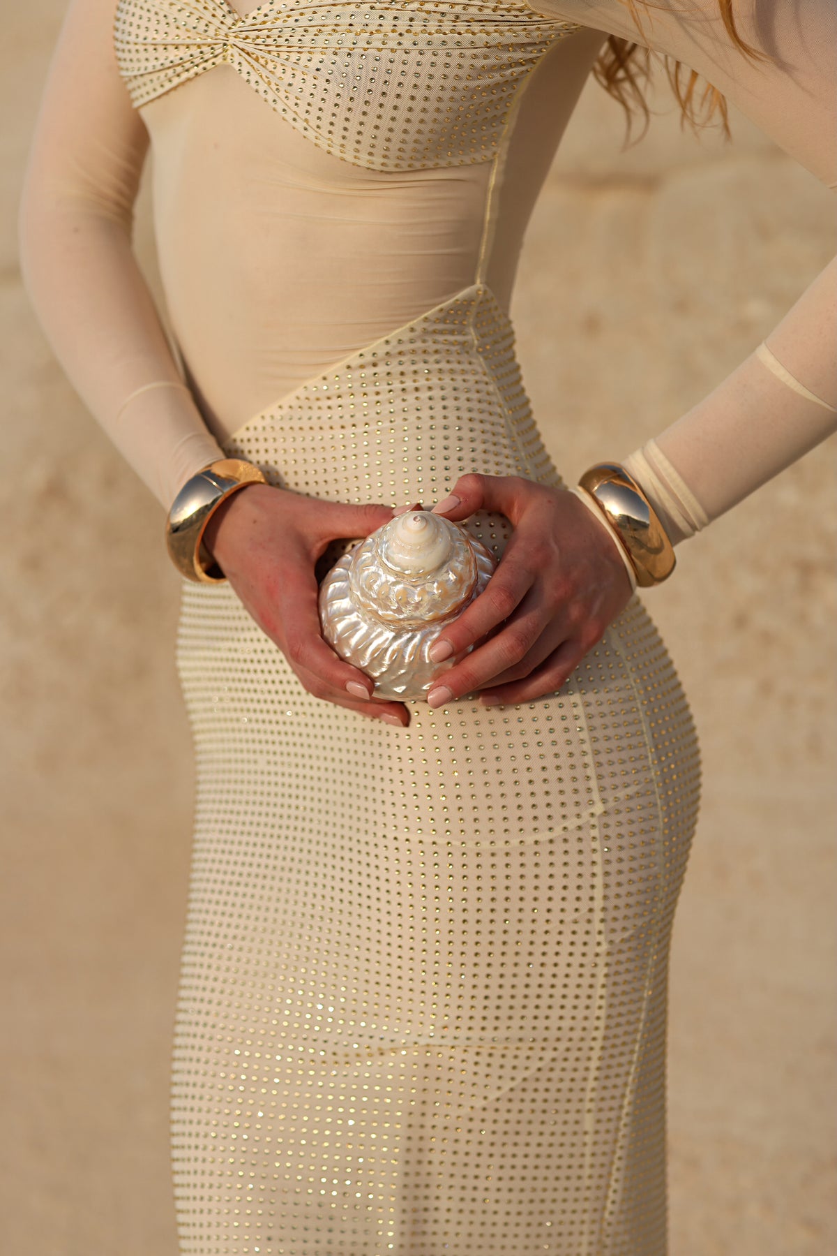 SHEER CRYSTAL YELLOW DRESS