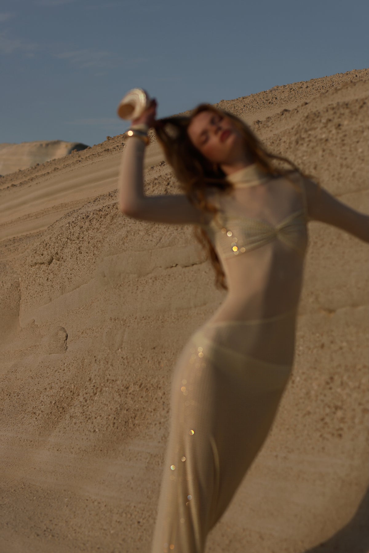 SHEER CRYSTAL YELLOW DRESS