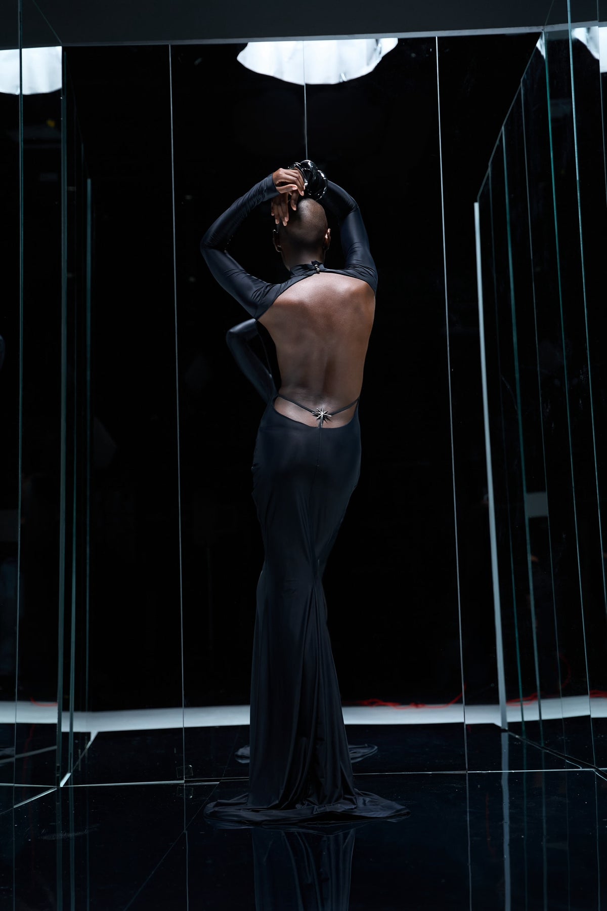 STAR-BACK LIQUID GOWN