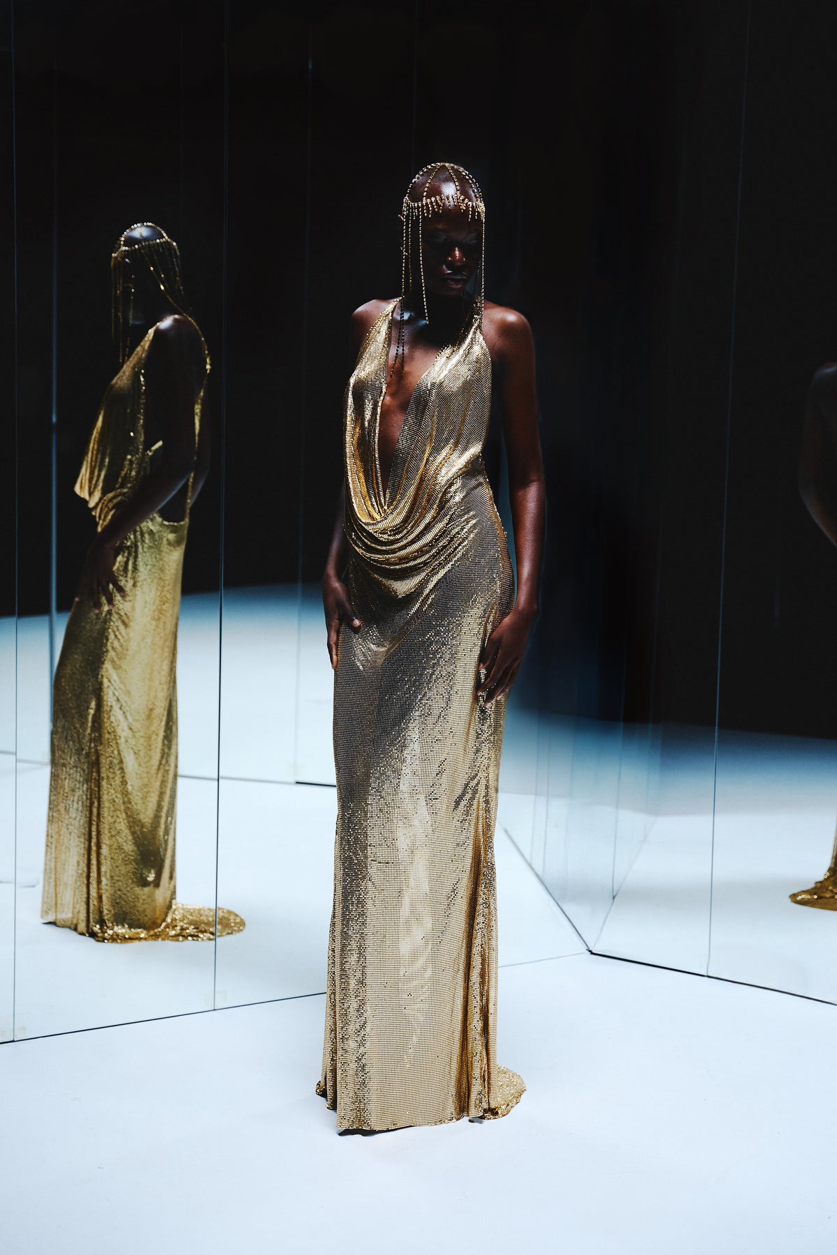 DRAPED ALUMINUM DRESS- PRE ORDER