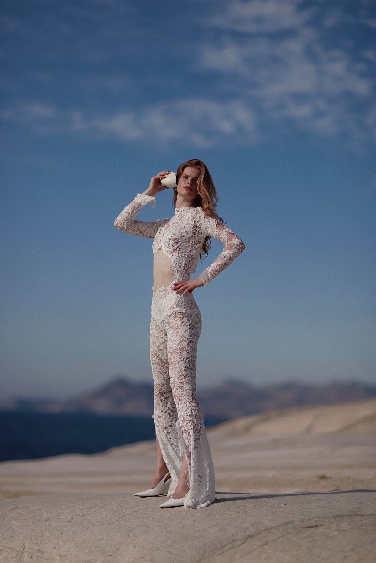 BLONDE LACE JUMPSUIT