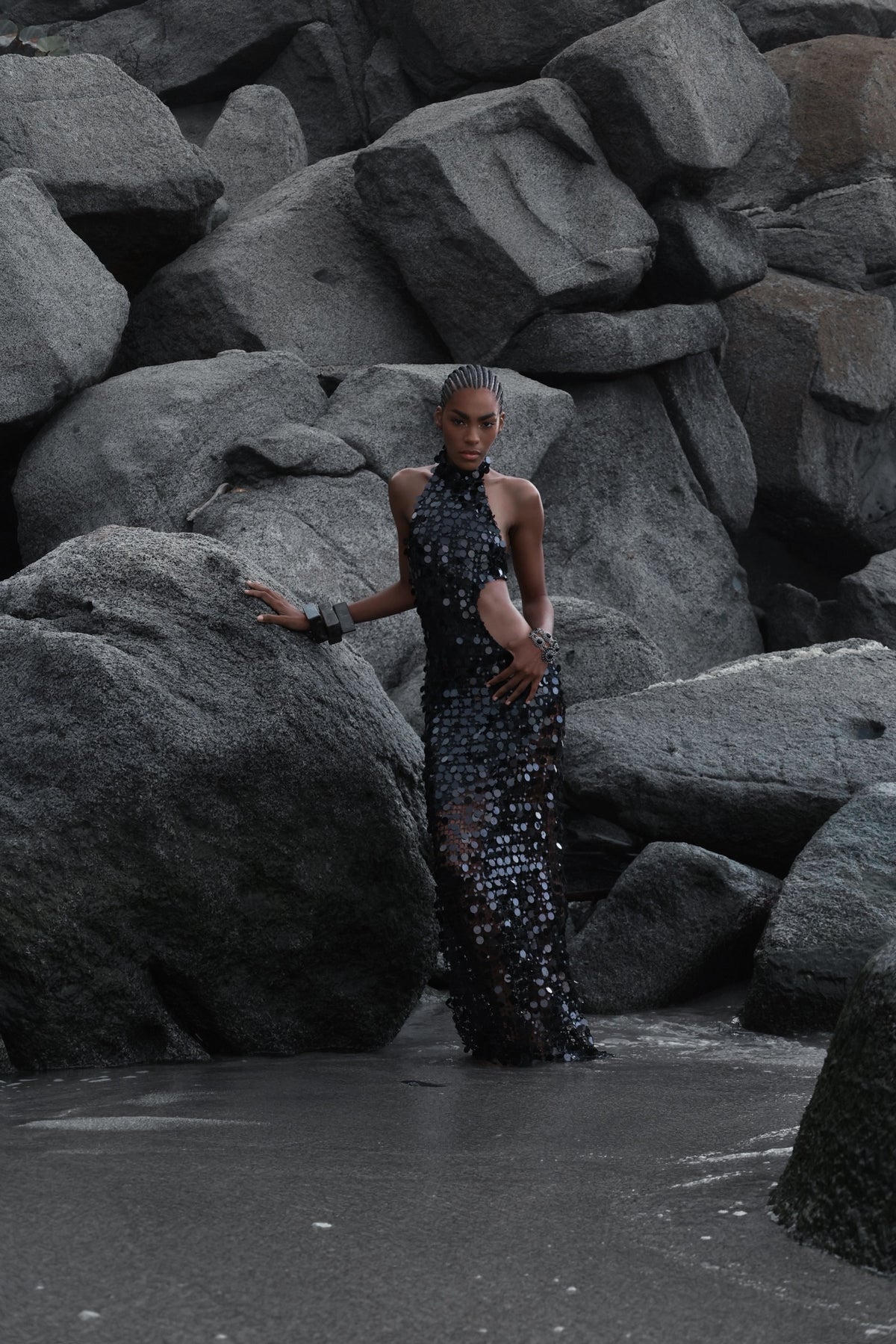 BLACK SEQUIN DRESS