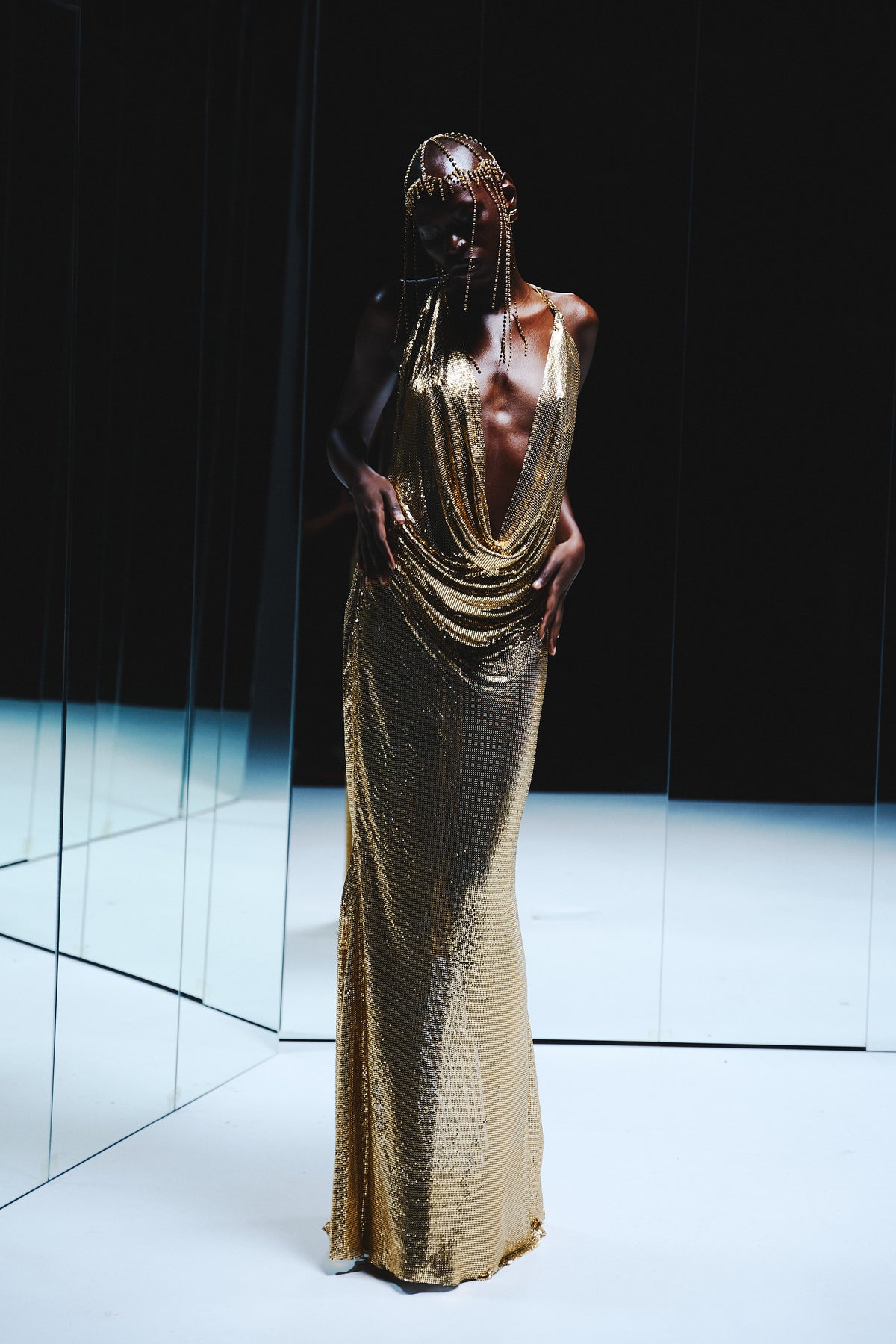 DRAPED ALUMINUM DRESS- PRE ORDER