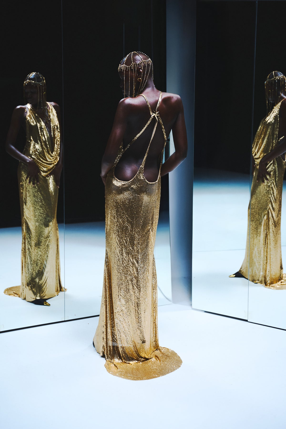 DRAPED ALUMINUM DRESS- PRE ORDER