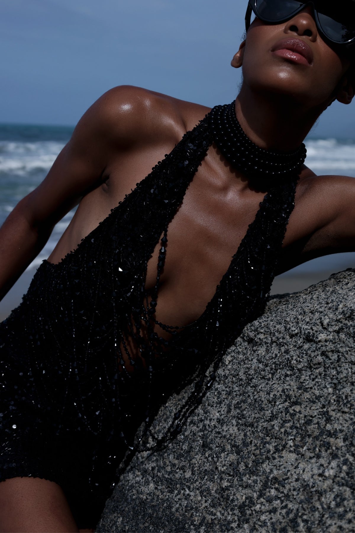 CRYSTAL HALTER MINI DRESS- PRE ORDER
