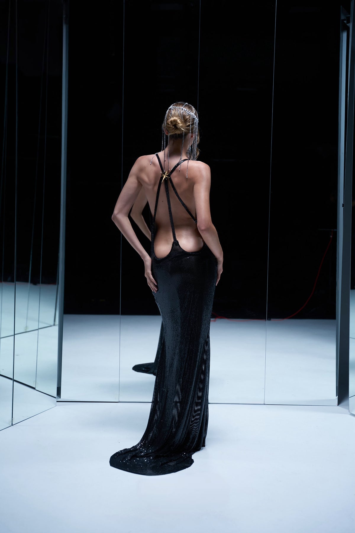 DRAPED ALUMINUM DRESS- PRE ORDER