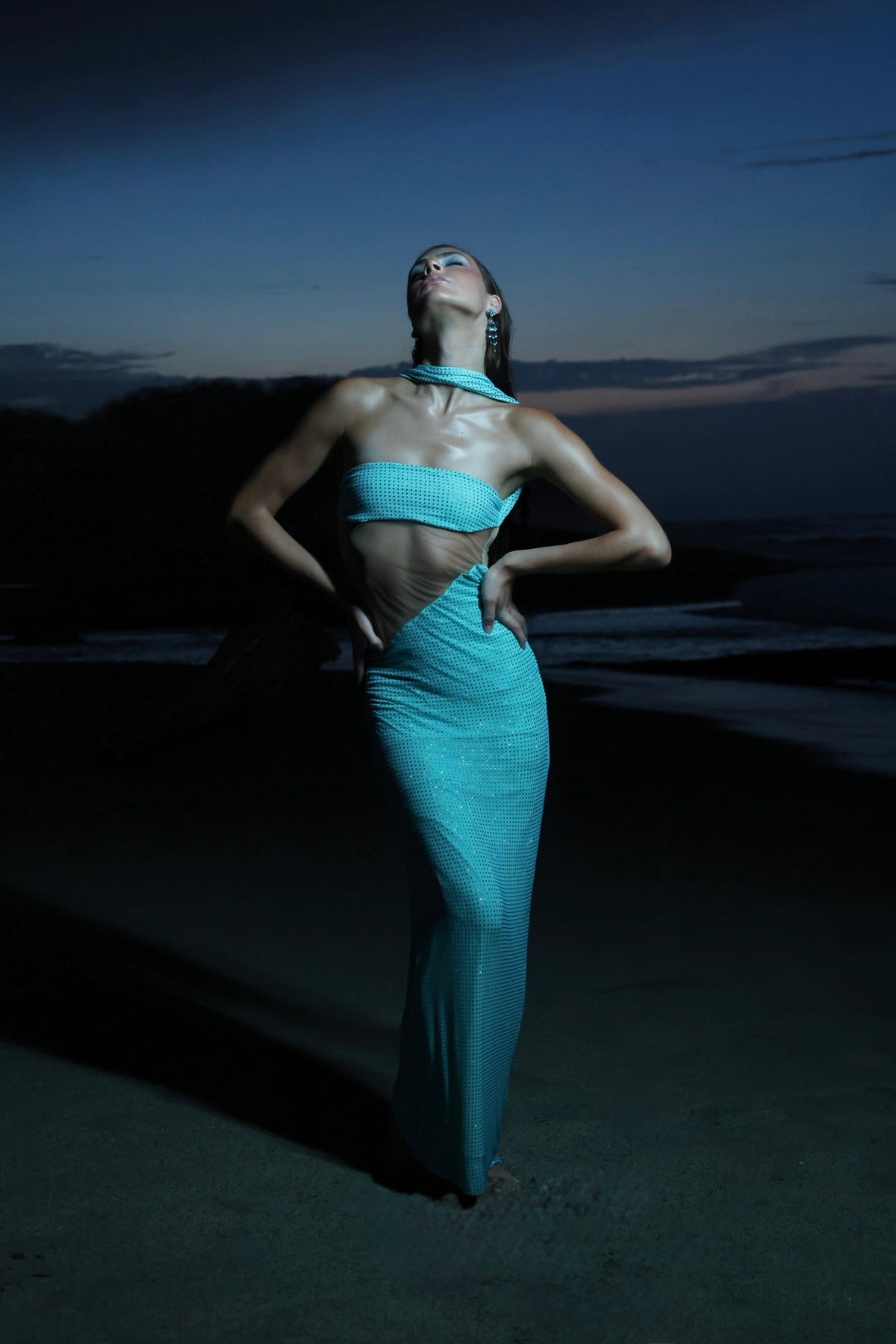 CRYSTAL DIAGONAL GOWN