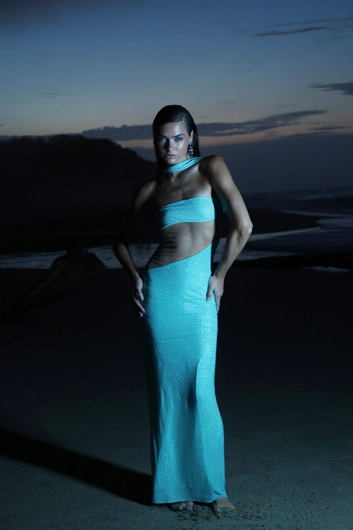 CRYSTAL DIAGONAL GOWN