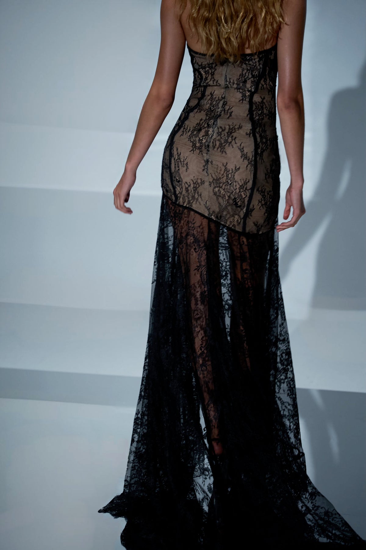 FLORAL BUSTIER LACE DRESS- PRE ORDER