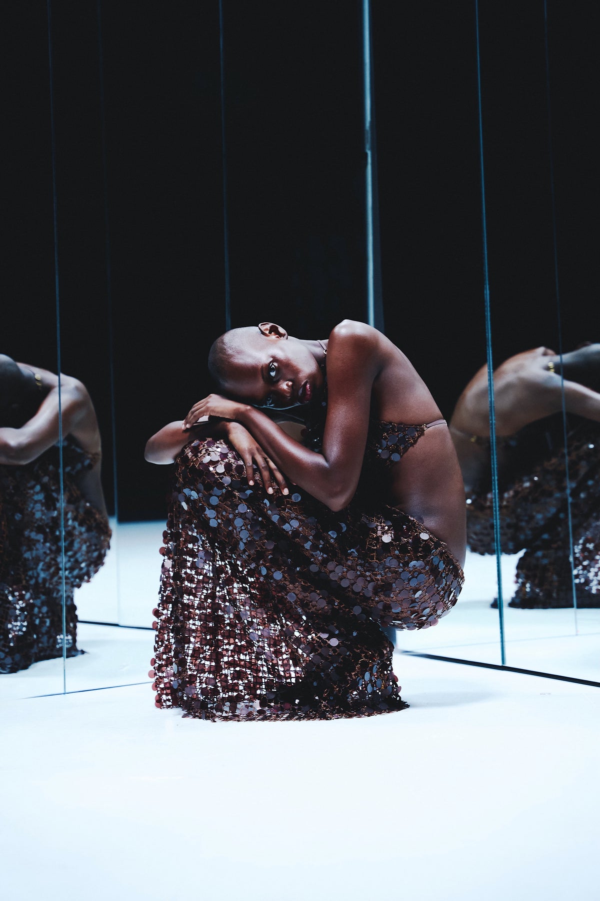 BRONZE MIRAGE HALTER DRESS- PRE ORDER