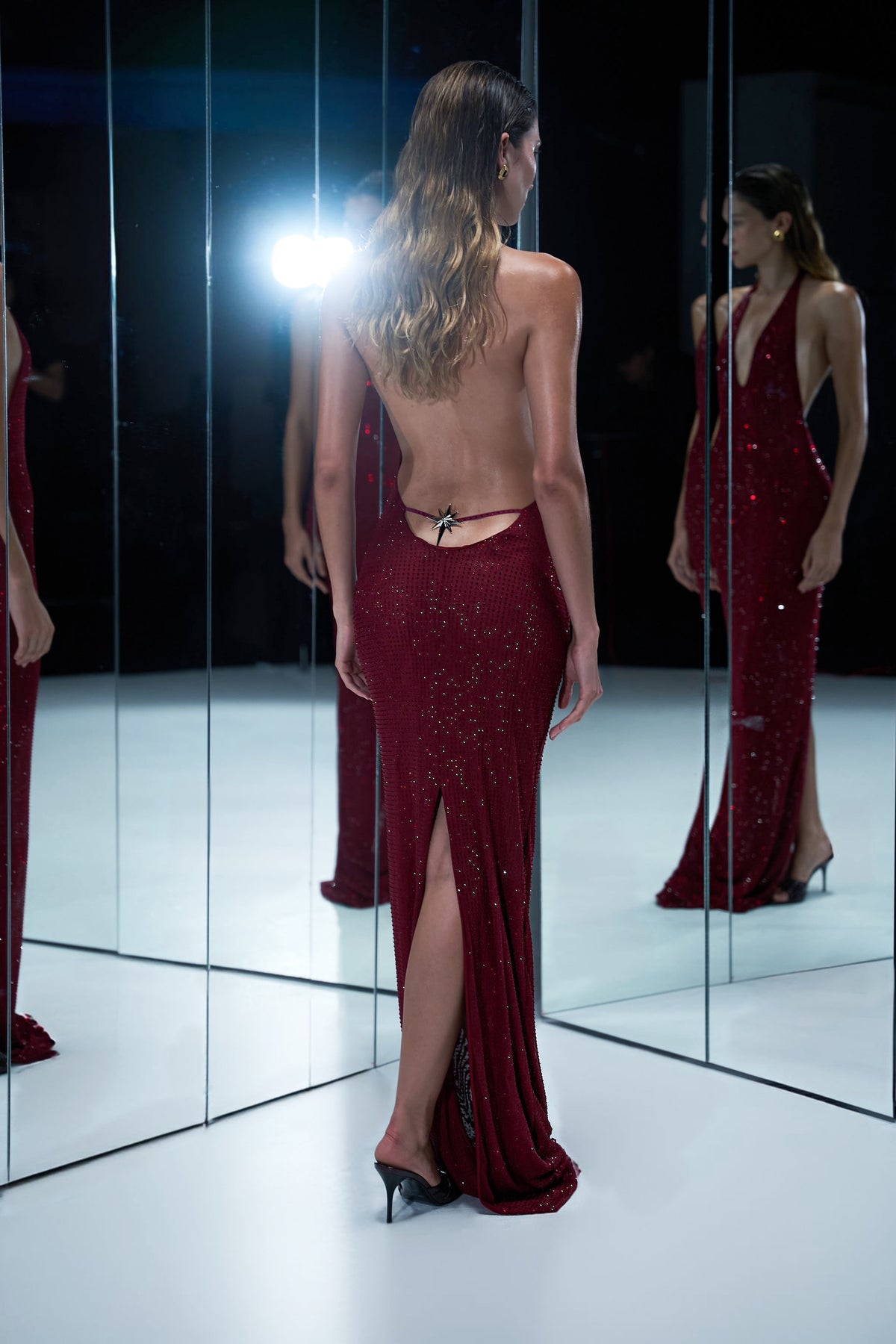 CRYSTAL HALTER GOWN